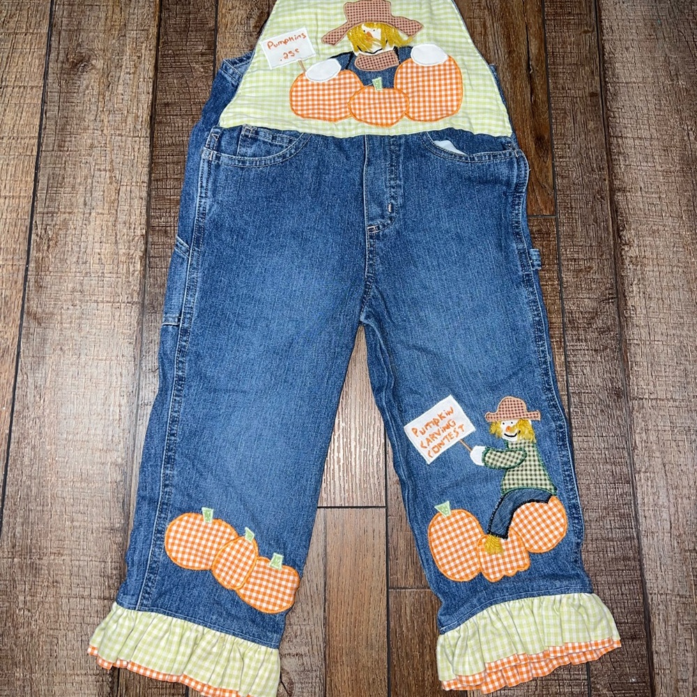 Pumpkin patch overalls